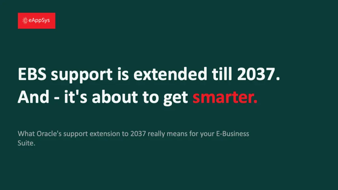 Make Oracle EBS smarter with AI.