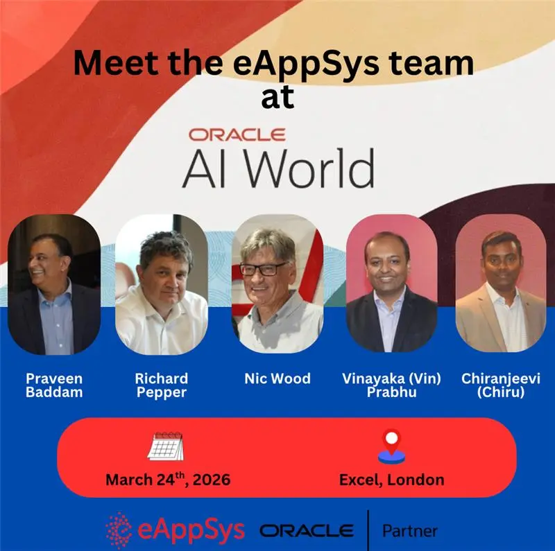 eAppSys team at Oracle AI World London 2026